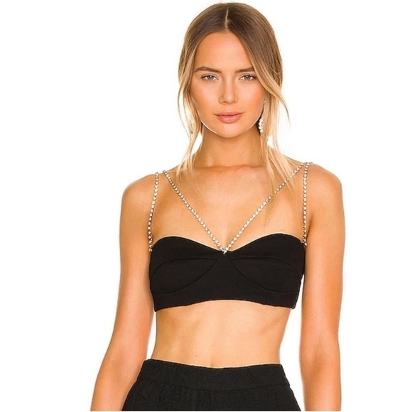 NBD Tops - NBD Lilah Crop Top Size Medium Black